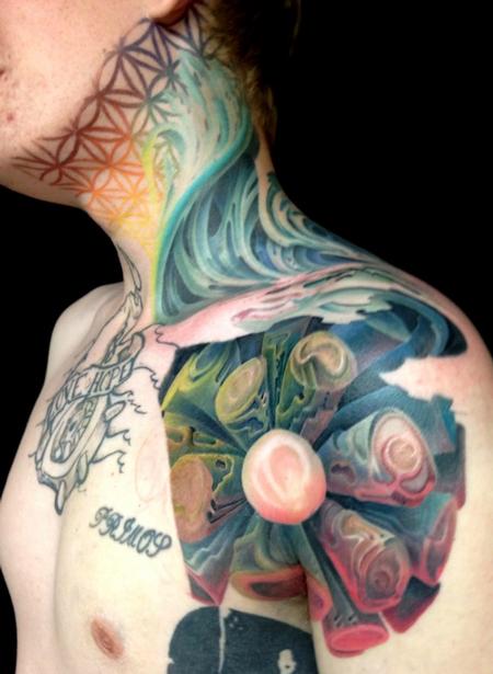 Tattoos - Spaceball/ color fractal flower of life - 84151